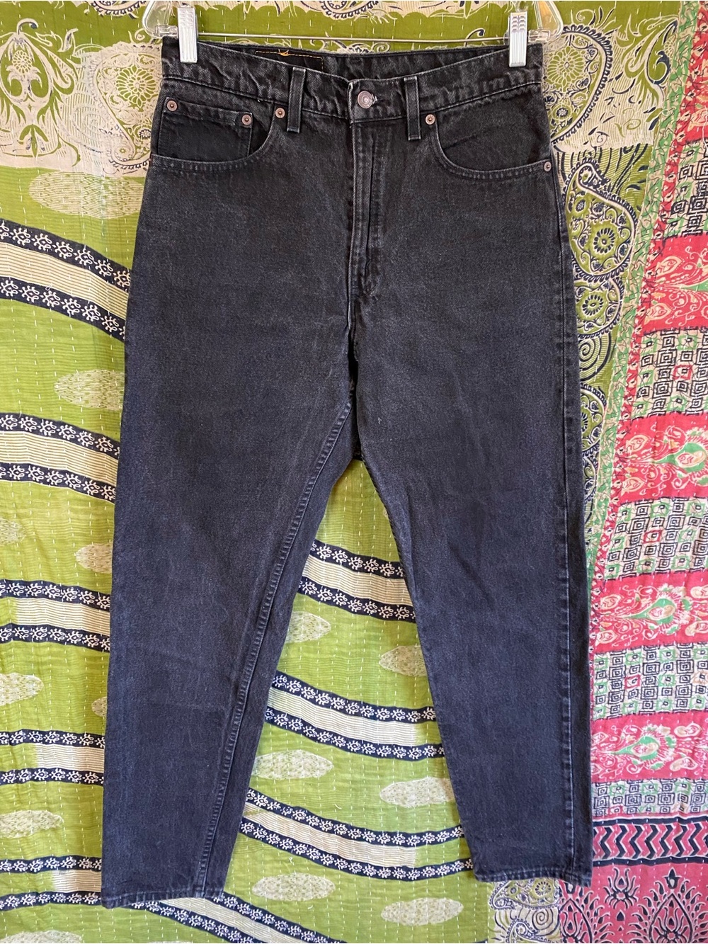 Vintage 90's Levi's Washed Black 550 Relaxed Fit Denim Jeans 32x34 Retro Grunge